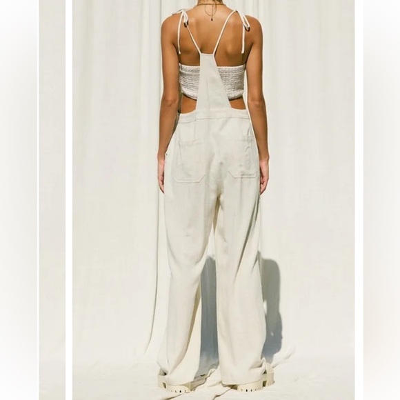 Bobbles & Lace - Linen Tie Overalls, M - Picture 3 of 11